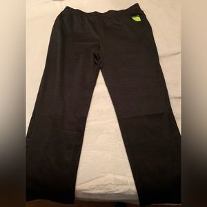 Black Tek Gear Fleece Open Bottom Pants XL